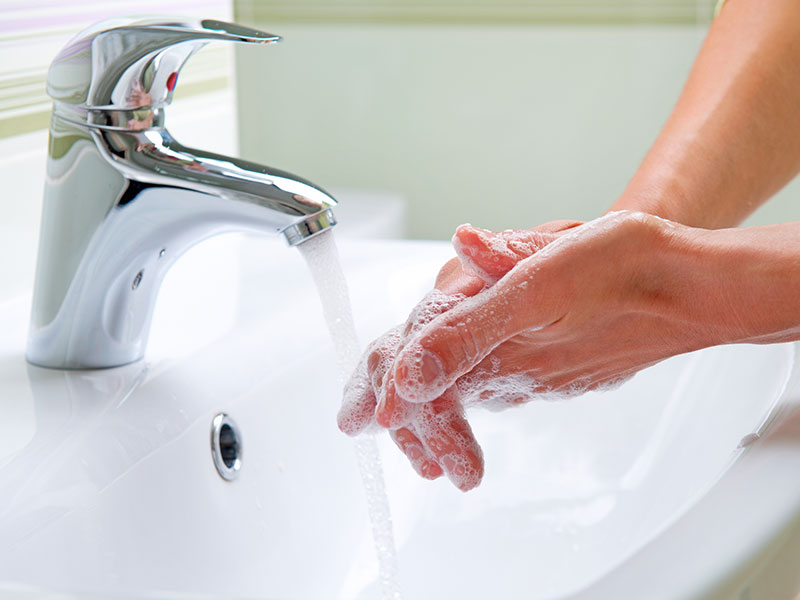 Coronavirus washing hands